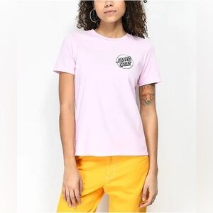 Santa Cruz Missing Dot Pink T-Shirt Womens Medium